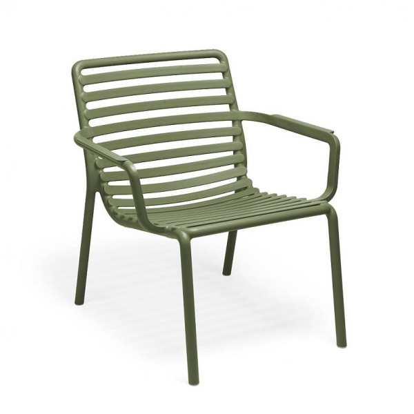 Nardi Doga Relax Resin Restaurant Patio Furniture Resin Lounge Seating Arm Chair